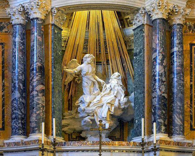 Estasi di Santa Teresa d'Avila, 350cm h, 1647-1652, Chiesa Santa Maria della Vittoria, Roma